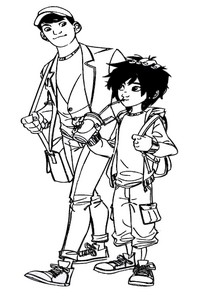 coloriage big hero 6 hiro et son frere